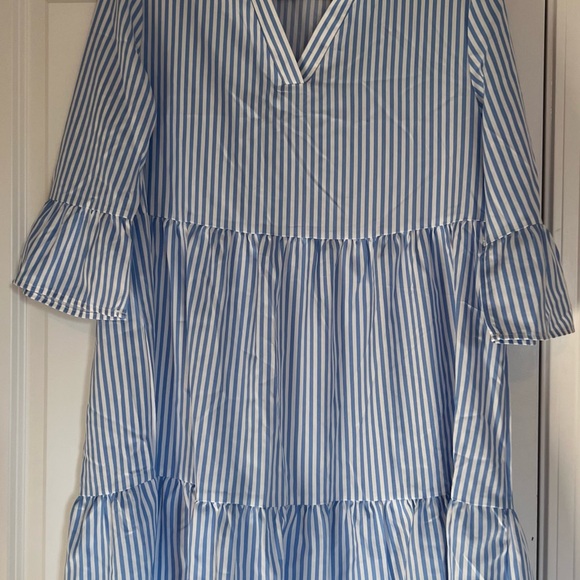 SHEIN Dresses & Skirts - Beach Dress! Blue and White Striped Dress